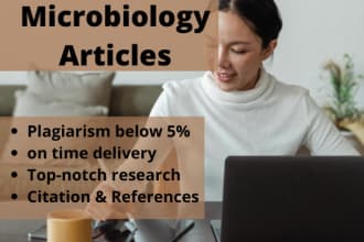 write blogs and articles in microbiology niche