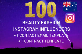 give you 100 australian influencers