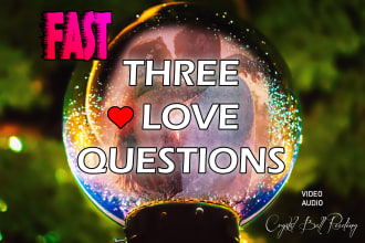 do three love questions video audio psychic reading