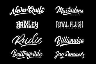 make typography  hand lettering signature script logo