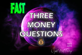 do three money questions video audio psychic reading