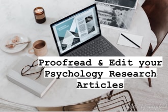 proofread, edit  psychology research articles