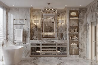 design 3d interior and exterior with 3d max , vray