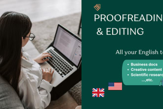 proofread and edit all your english texts