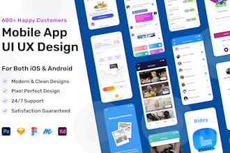 create mobile app ui ux design in figma for ios and android