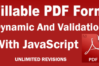 create fillable PDF form dynamic calculation and validation with javascript