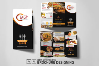 design tri fold, bi fold, z fold brochure or leaflet