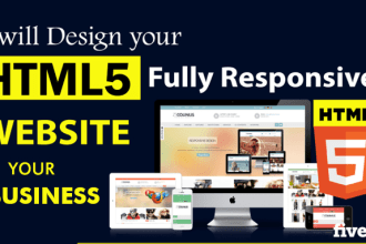 design HTML5 responsive website for you