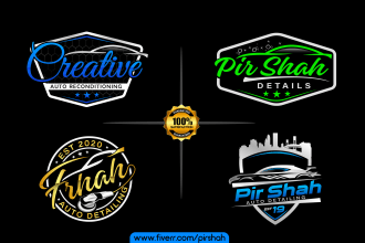 design eye catchy auto detailing and car wash logo