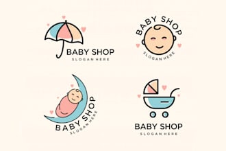 design baby shop baby fashion logo