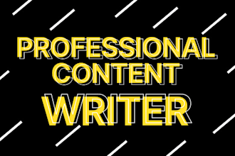 be your professional content writer