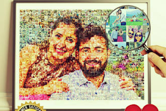 create mosaic or picture collage text collage