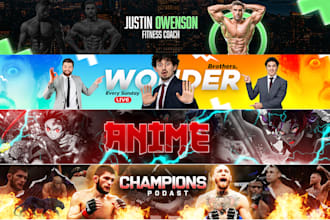 design professional youtube banner and gaming banner design