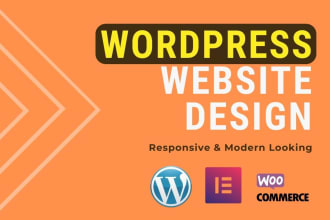 create responsive wordpress website design, business or blog website, lander