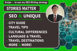 write engaging travel blog posts or articles