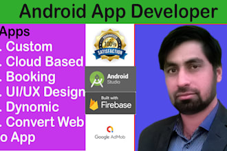develop android app using firebase, google drive, and material design