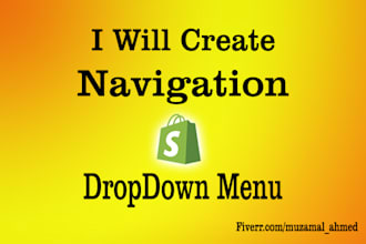 add navigation and drop down menu to your store