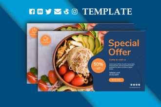 design any social media post, banner, web banner, ads template, facebook banner
