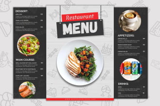 design food menu, restaurant menu and minimalist menu