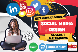 create custom social media content post or social media kit