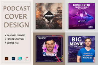 create a clean and attractive podcast cover design