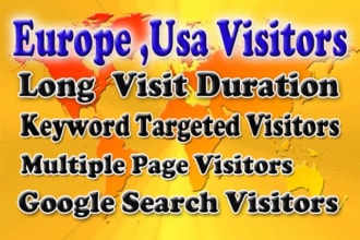bring real usa,uk,europe targeted web traffic