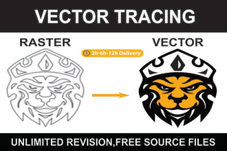 vector trace from  image, logo, sketch, in adobe illustrator