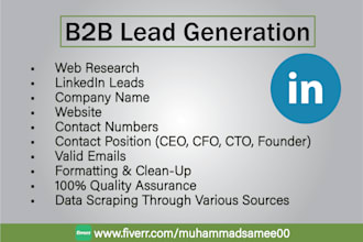 do b2b lead generation and scrape profiles with emails
