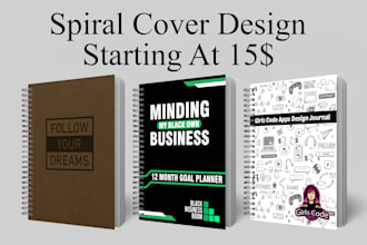design notebook journal cover and interior pages