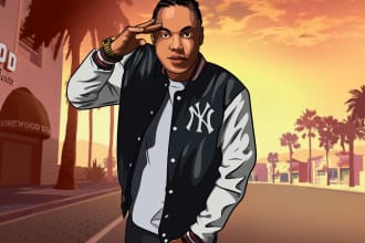draw your photo with gta style in 24 hours