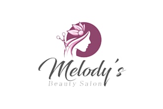 create hair salon, boutique, feminine logo