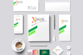 do custom logo, business card, stationary design