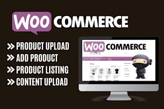 upload products, add products to your woocommerce store