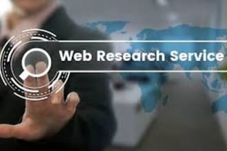 be your virtual assistant for web research and any data entry works