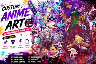 create amazing anime t shirt design cartoon t shirt design