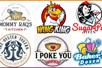 design fast food restaurant seafood chef, bakery, catering, kitchen logo