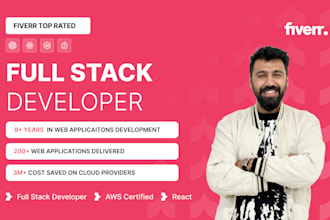 do react custom website development, full stack developer, front end developer