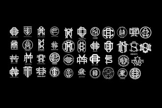 do a quick fancy monogram logo