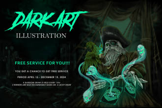 create hand draw dark art, horror and nsfw illustration