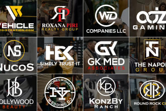 do modern luxury clothing fashion business brand logo design