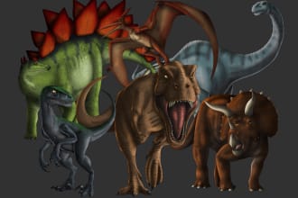draw awesome dinosaurs and prehistoric animals