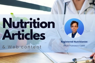 write SEO articles for diet, wellness, food, and nutrition blog post