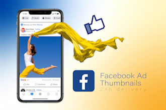 design facebook ads thumbnails for dropshipping products