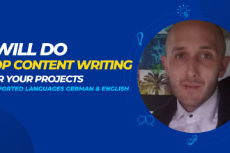do SEO content writing for your projects