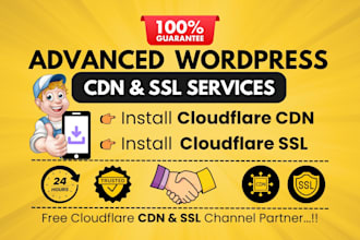 install cloudflare CDN SSL, fix any cloudflare problem