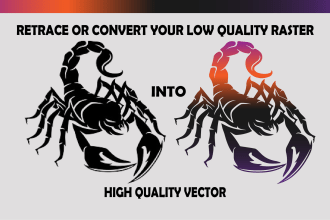 vectorize, edit, modify and retrace your existing logo