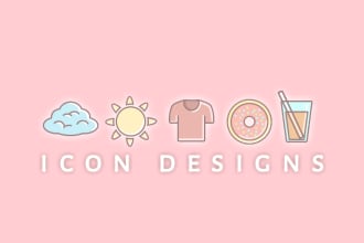 design flat custom icons