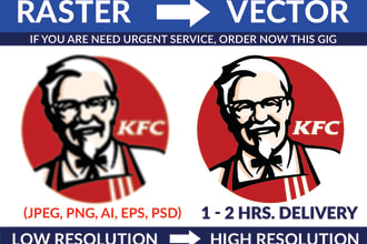 vector tracing , redraw logo to ai, eps, svg, png, pdf