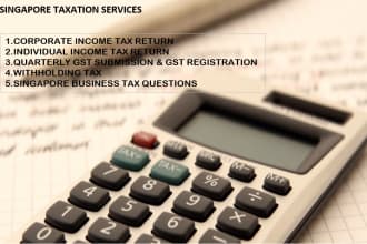 prepare singapore corporate tax, partnership and personal tax computation