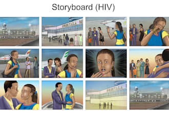 design creative storyboard illustrations